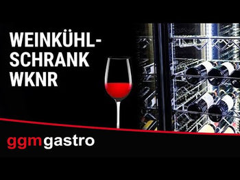 Панорамна витрина за вино - Черно стъкло (UV защита) - 1 температурна зона - до 81 бутилки - 400l