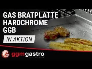 Професионална Газова плоча за печене (fry-top) - 13.8kW - Гладка - Площ за готвене: 795x500mm - със стойка