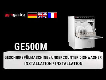 Професионална съдомиялна машина - Сензорно управление (touch дисплей) - 3,55kW - с дозиращи помпи за миещ и изплакващ препарат + дренажна помпа