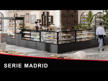 Касов модул MADRID - 800mm - работен плот от черен мрамор - Черен мат