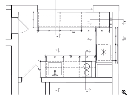 Technical drawing of your dream kitchen